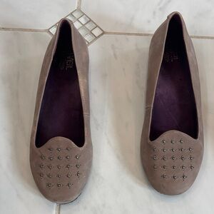 Chic Brown Studded Women's Loafers